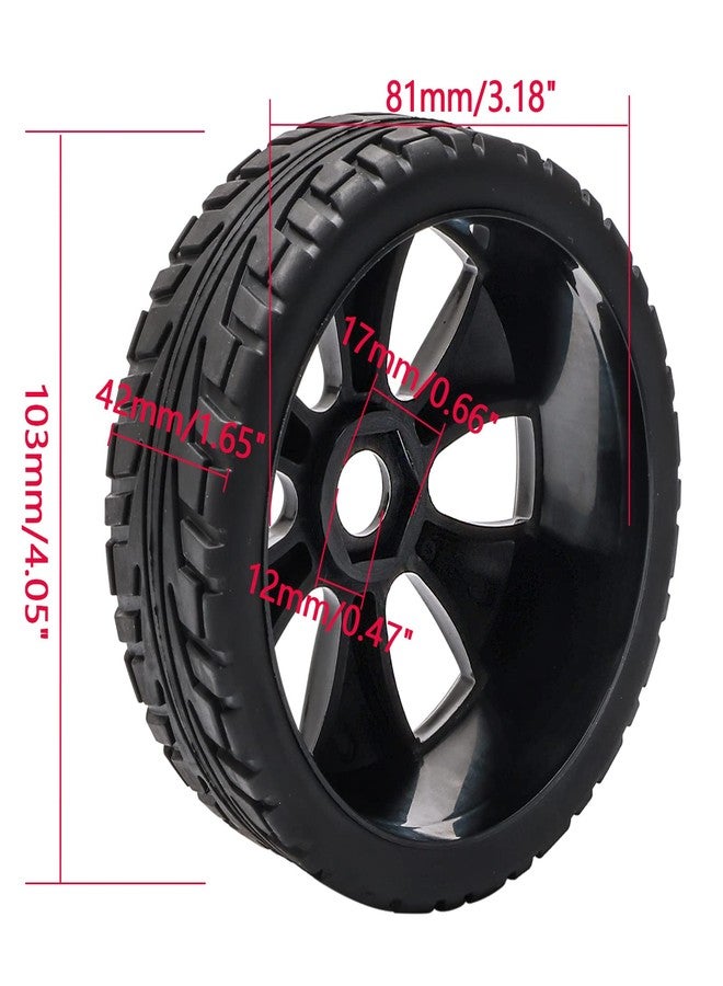 JIUWU RC Off-Road Buggy 1:8 Hex 17mm 6 Spoke Wheel Rims H Thread Pattern Tyre Tires Black - Image 3
